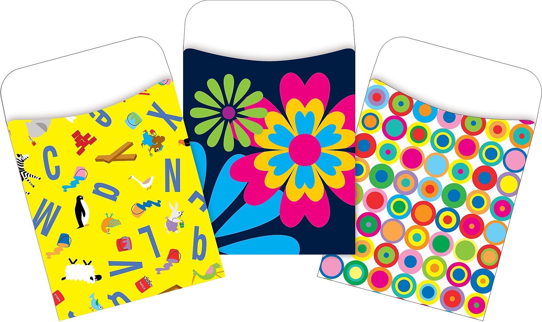 Barker Creek Happy & Library Pockets, 5.125" x 3.5", 90/Set (4079)
