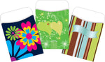 Barker Creek Peaceful Garden Library Pockets, 5.125" x 3.5", 90/Set (4080)