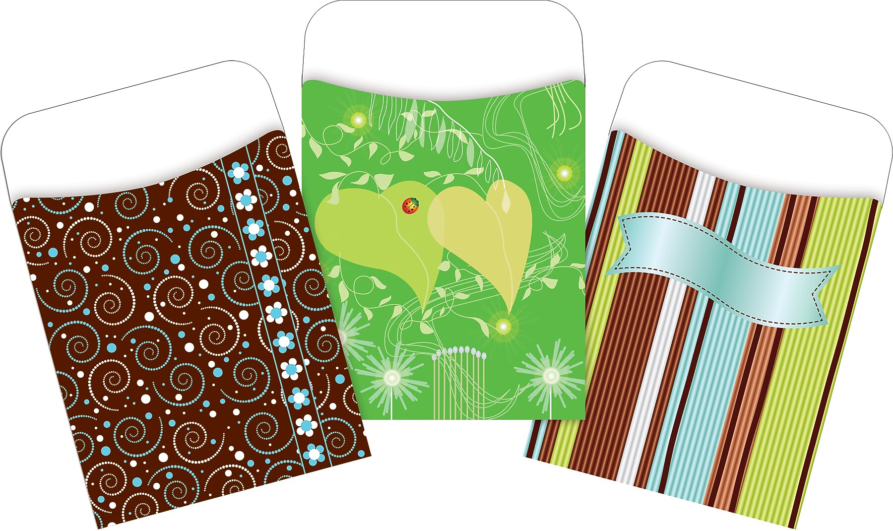 Barker Creek Calm Colors Library Pockets, 5.125" x 3.5", 90/Set (4082)
