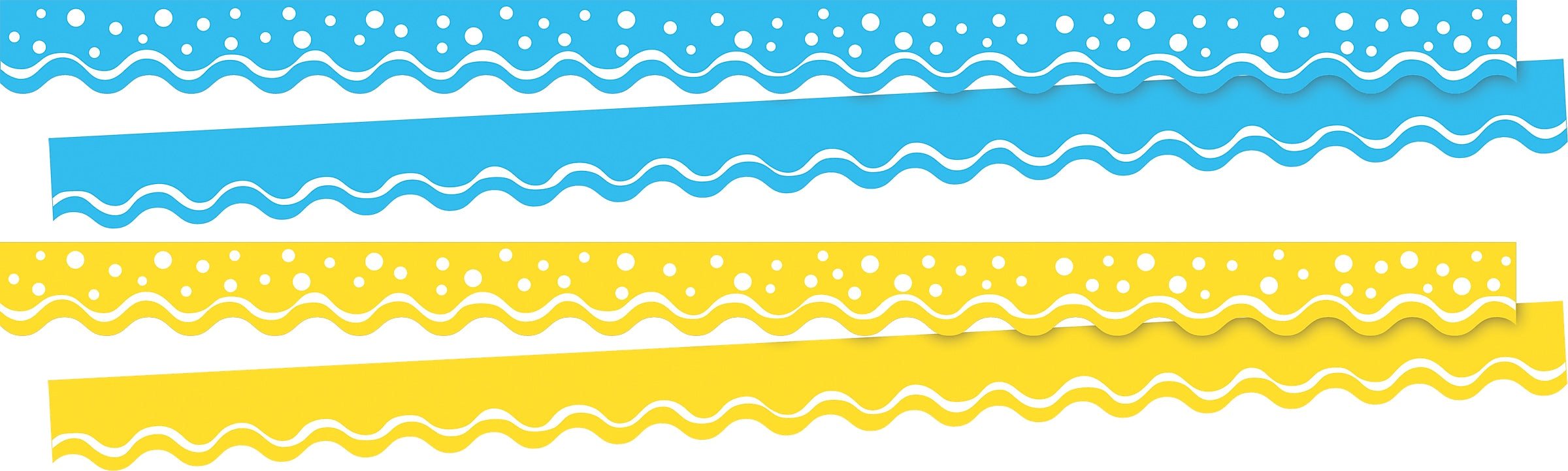 Barker Creek Double-Sided Scalloped Border Set, 36" x 2.25", Summer, 2 designs, 26/Set (4025)