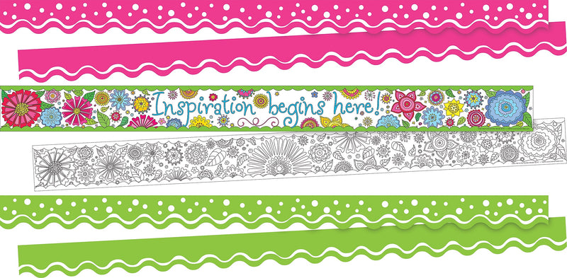 Barker Creek Double-Sided Border Set, Garden Oasis, 3 designs, 38/Set (4027)