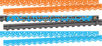 Barker Creek Double-Sided Scalloped Border Set, 36" x 2.25", Learning Adventure, 3 designs, 39/Set (4030)