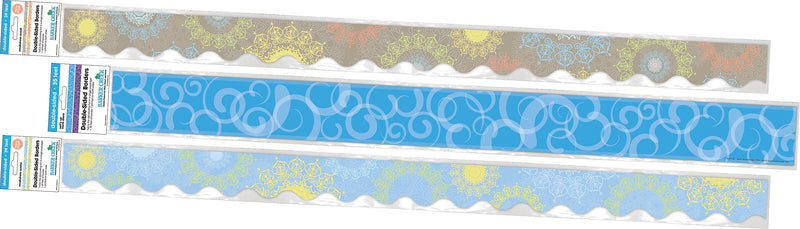 Barker Creek Double-Sided Border Set, Calming Colors, 3 designs, 38/Set (4036)