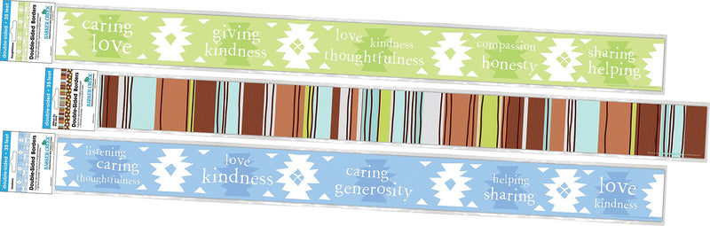 Barker Creek Double-Sided Border Set, 35" x 3", Thoughtful & Kind, 3 designs, 36/Set (4037)