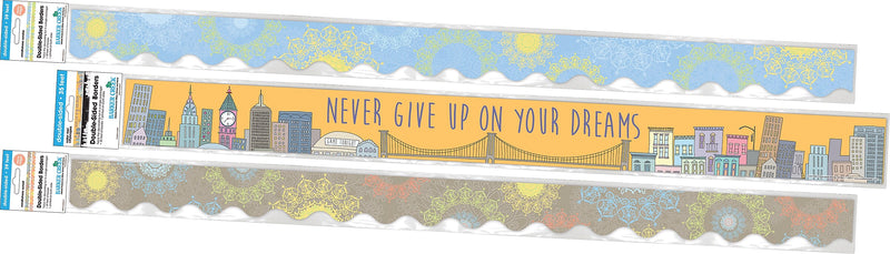 Barker Creek Double-Sided Border Set, City Views, 3 designs, 38/Set (4039)