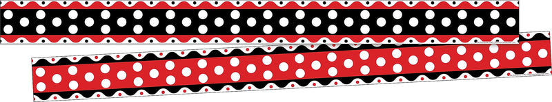Barker Creek Double-Sided Border Set, 35" x 3", Stripes & Dots, 3 designs, 36/Set (4044)