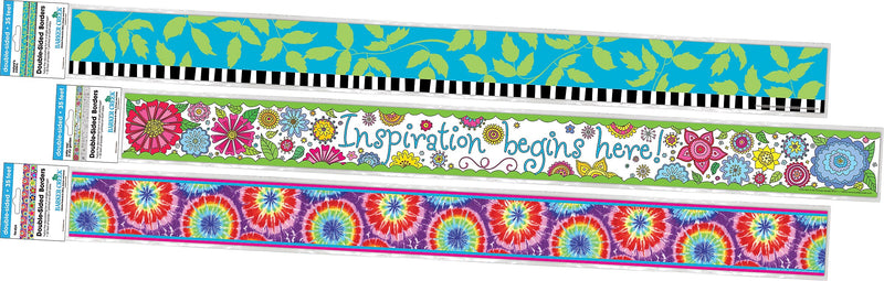 Barker Creek Double-Sided Border Set, 35" x 3", Floral, 3 designs, 36/Set (4045)