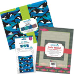 Barker Creek Sea & Sky File Folders, Computer Paper and Library Pockets, 1/3-Cut Tab, Letter Size, Multicolor, 92/Set (4100)