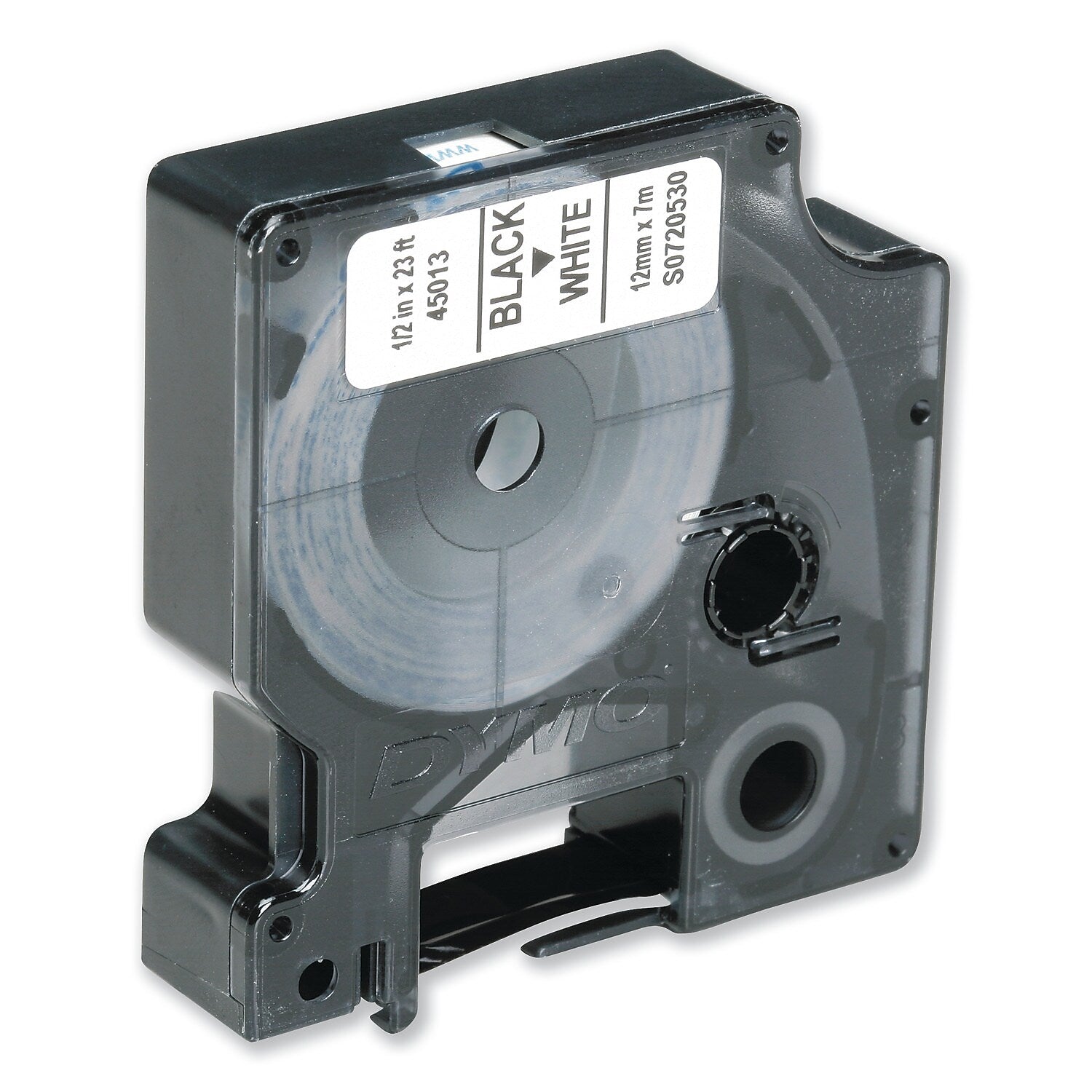 AbilityOne SKILCRAFT 7510016576746 Dymo Label Cassette, 0.5"W, White/Black (NSN6576746)