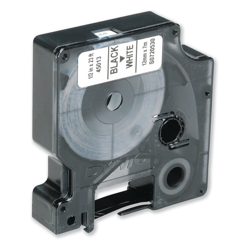 AbilityOne SKILCRAFT 7510016576746 Dymo Label Cassette, 0.5"W, White/Black (NSN6576746)