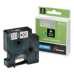 AbilityOne SKILCRAFT 7510016576747 Dymo Label Cassette, 0.5"W, Black/Clear (NSN6576747)