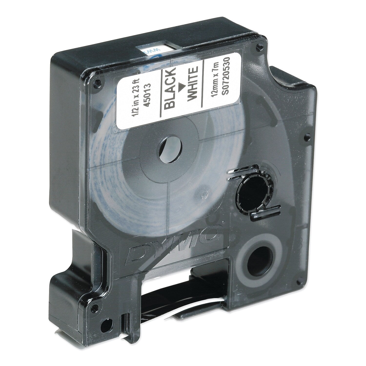 AbilityOne SKILCRAFT 7510016576748 Dymo Label Cassette, 0.5"W, White/Black (NSN6576748)