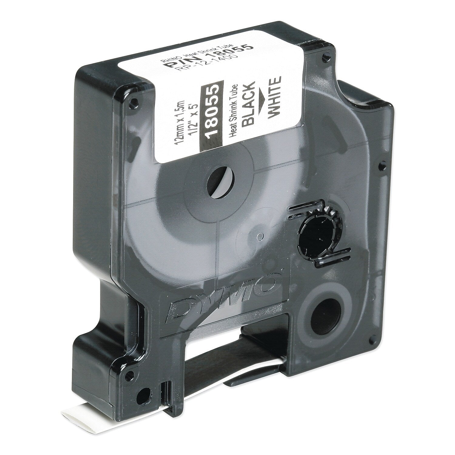 AbilityOne SKILCRAFT 7510016576749 Dymo Heat Shrink Label Cassette, 0.5"W, Black/White (NSN6576749)