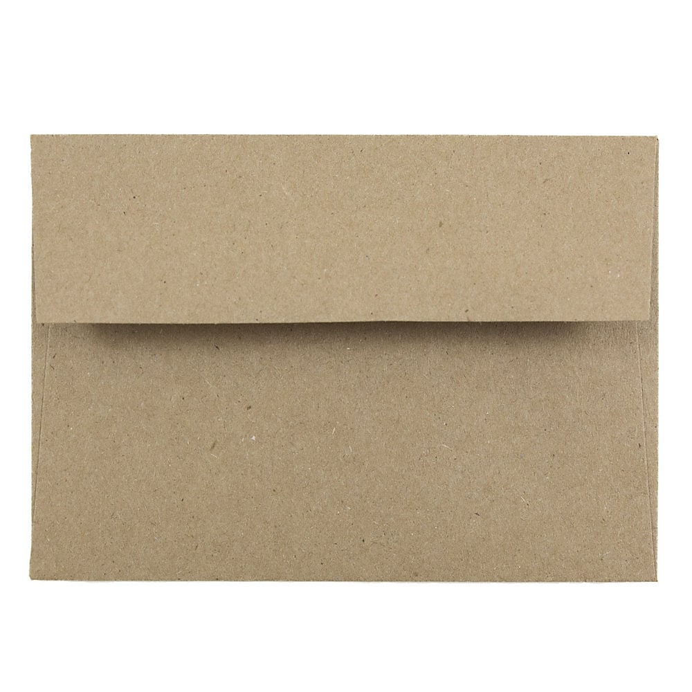 JAM Paper 4Bar Kraft A1 Invitation Envelopes, 3.625 x 5.125, Brown Kraft Paper Bag, 25/Pack (LEKR900SF)