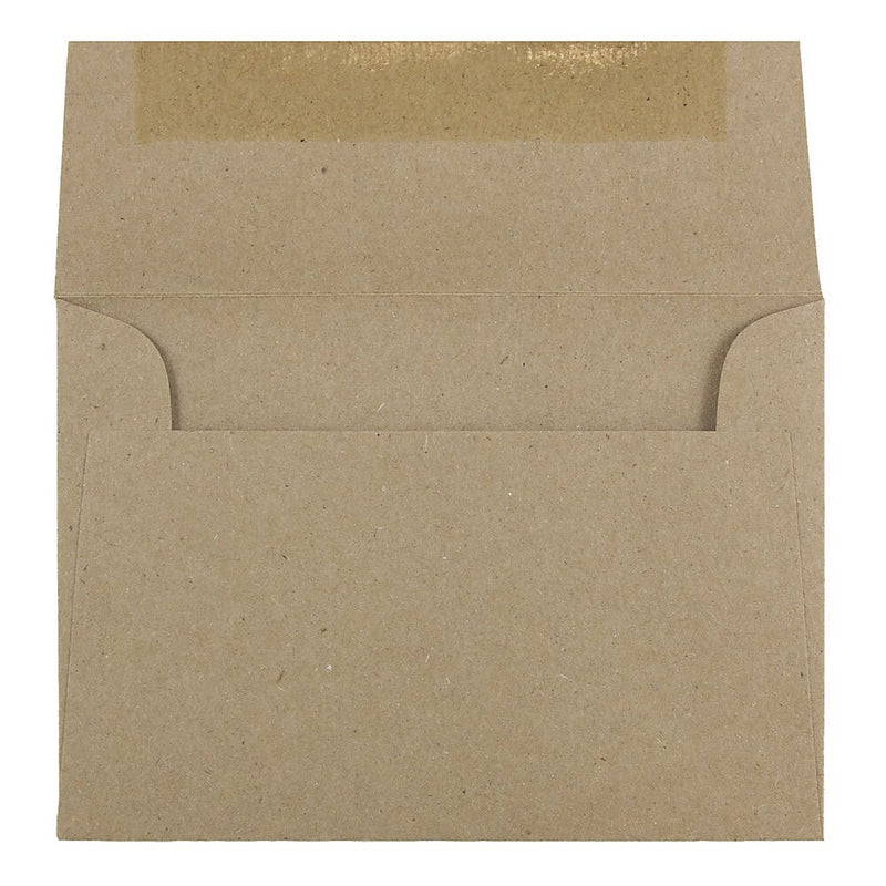 JAM Paper 4Bar Kraft A1 Invitation Envelopes, 3.625 x 5.125, Brown Kraft Paper Bag, 25/Pack (LEKR900SF)
