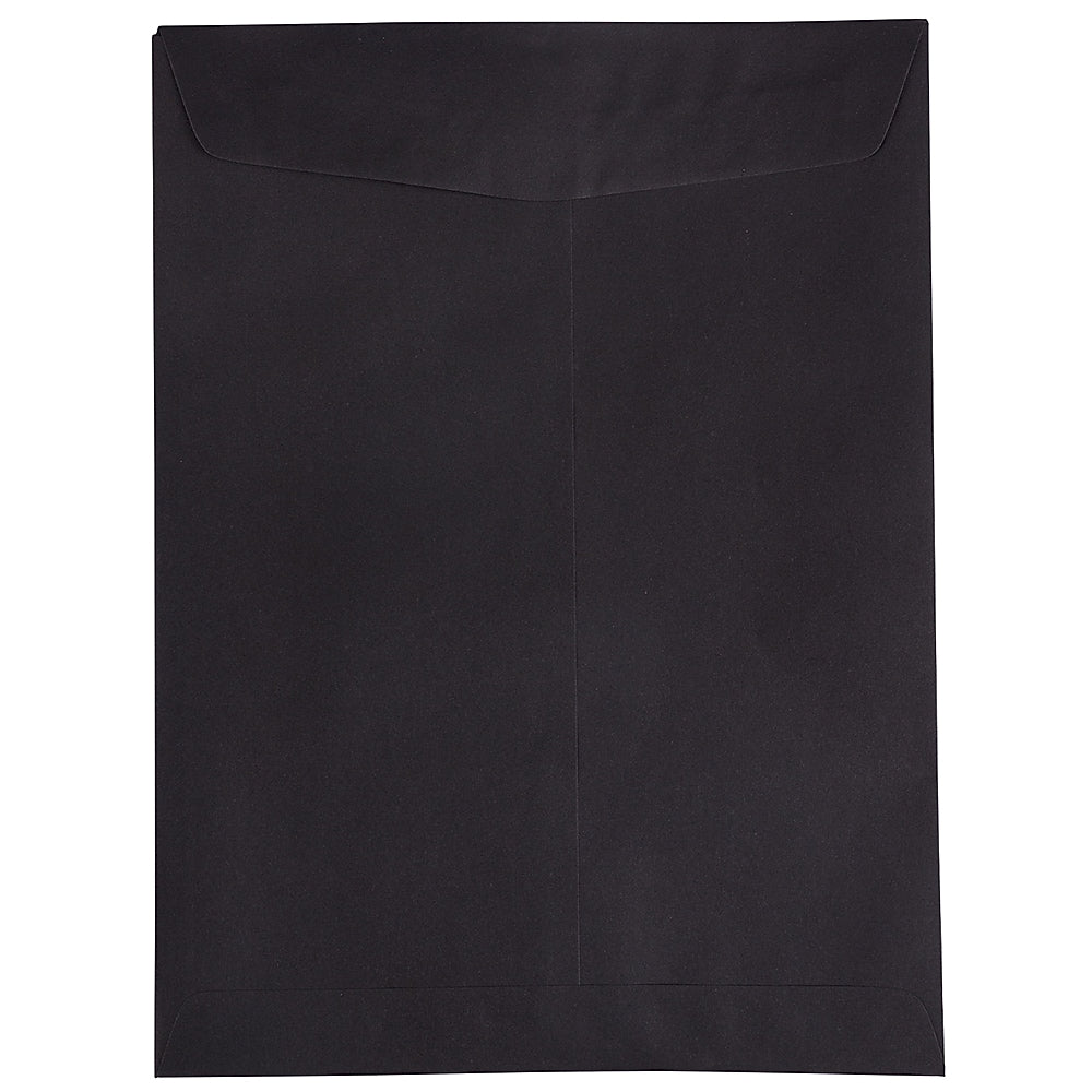 JAM Paper 9 x 12 Open End Catalog Envelopes, Black, 100/Pack (V01225)