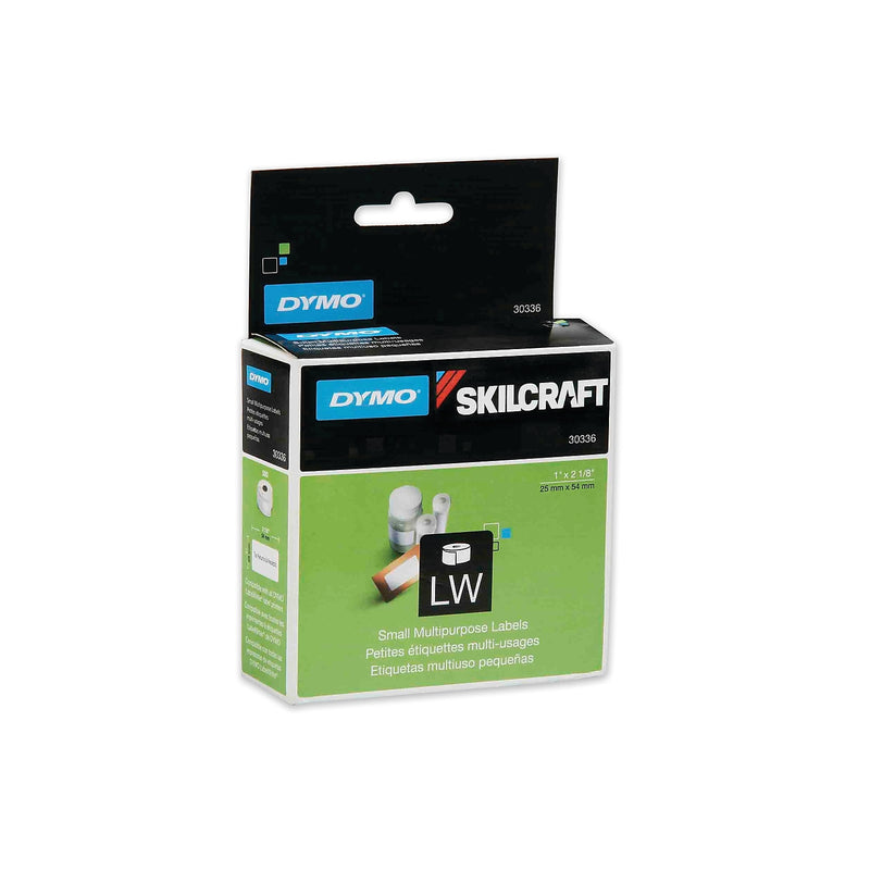 AbilityOne SKILCRAFT 7530016871407 Dymo LabelWriter Thermal Labels, 1" x 2.13", Black on White, 500/Roll (NSN6871407)