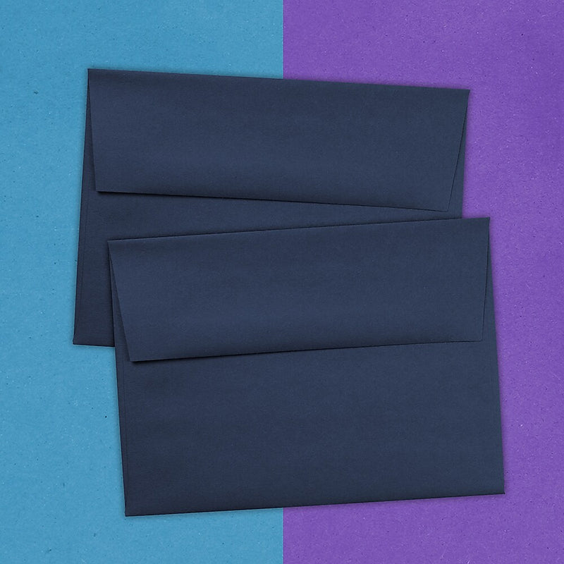 JAM Paper A7 Invitation Envelopes, 5.25 x 7.25, Navy Blue, 25/Pack (LEBA717)