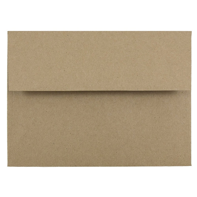 JAM Paper Kraft A6 Invitation Envelopes, 4.75 x 6.5, Brown Kraft Paper Bag, 25/Pack (LEKR650)