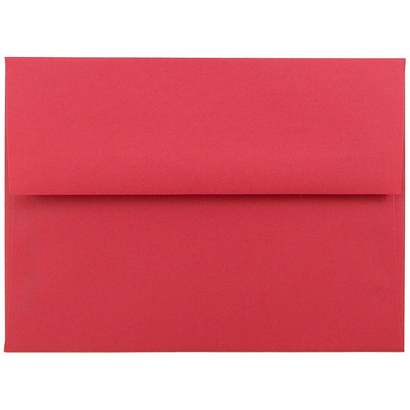 JAM Paper A6 Colored Invitation Envelopes, 4.75 x 6.5, Red Recycled, Bulk 1000/Carton (67503B)