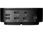 HP G2 4.8" x 4.8" Universal Docking Station for USB-A, USB-C, and Thunderbolt-enabled Laptops, Black (5TW13AA#ABA)