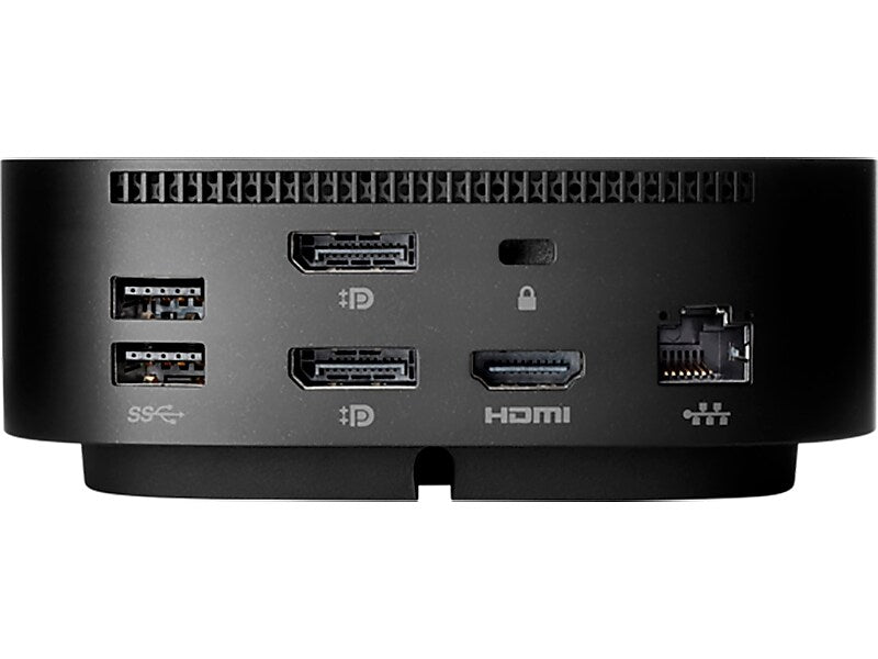 HP G2 4.8" x 4.8" Universal Docking Station for USB-A, USB-C, and Thunderbolt-enabled Laptops, Black (5TW13AA#ABA)