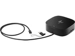 HP G2 4.8" x 4.8" Universal Docking Station for USB-A, USB-C, and Thunderbolt-enabled Laptops, Black (5TW13AA#ABA)