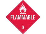 Labelmaster Flammable Adhesive Surface Placard, 10.75" x 10.75", Red/White, 25/Pack (Z-EZ2)