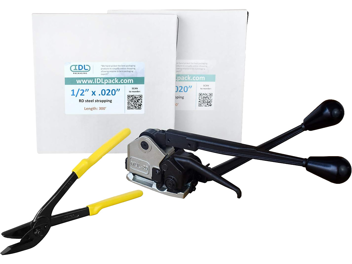 1/2" x 0.020" x 600' Heavy-Duty Steel Strapping Kit, Hand Grade (U.SSK.12.600)