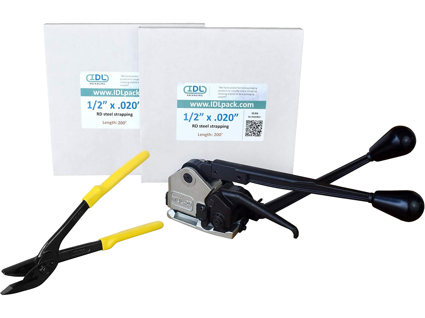 1/2" x 0.020" x 400' Heavy-Duty Steel Strapping Kit, Hand Grade (U.SSK.12.400)