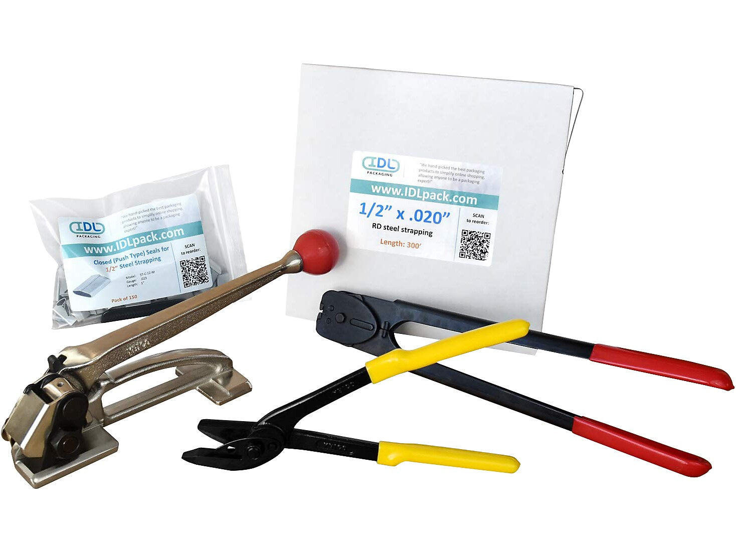 1/2" x 0.020" x 300' Heavy-Duty Steel Strapping Kit, Hand Grade (P.SSK.12.300)