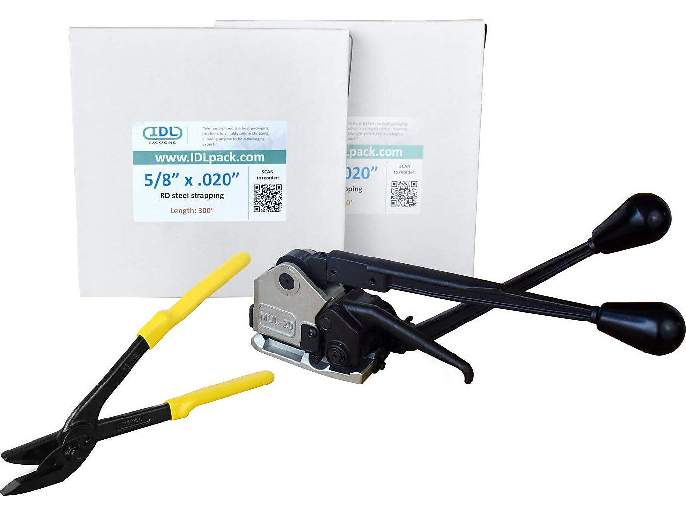 5/8" x 0.020" x 600' Heavy-Duty Steel Strapping Kit, Hand Grade (U.SSK.58.600)
