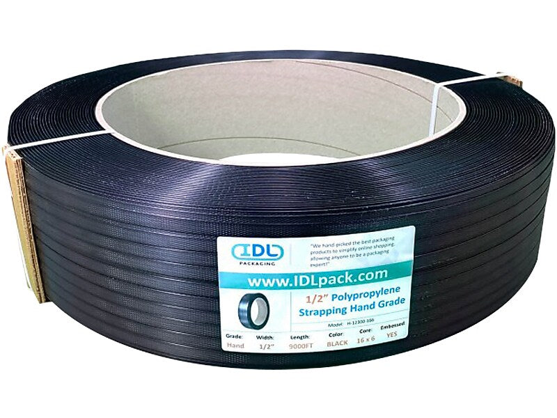 1/2" x 0.017" x 9000' Polypropylene Strapping, 16" x 6", Hand Grade (H-12300-166)