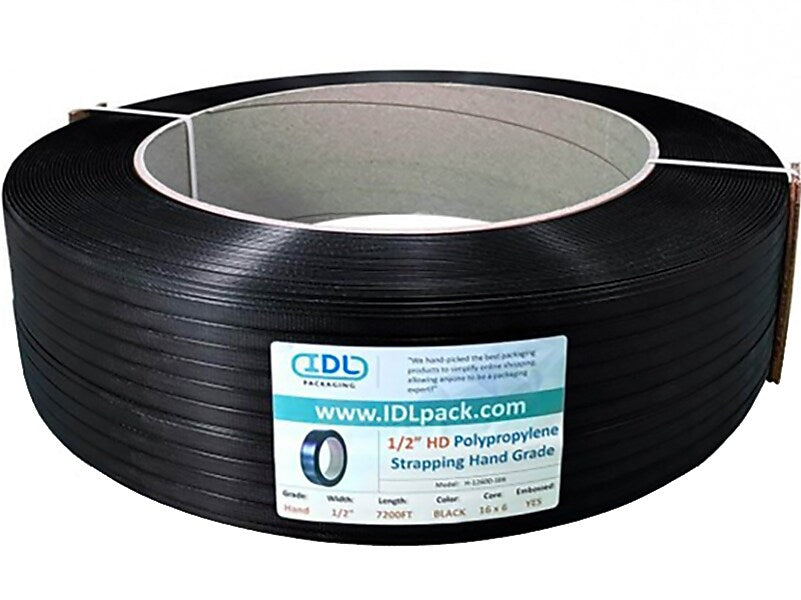 1/2" x 0.017" x 7200' Polypropylene Strapping, 16" x 6", Hand Grade (H-12600-166)