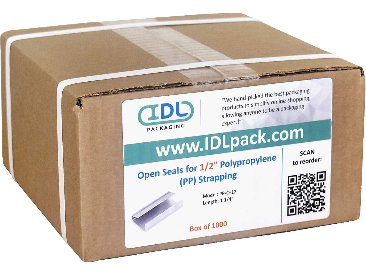 Open Polypropylene Strapping Seal, 0.5", 1000/Box (PP-O-12)