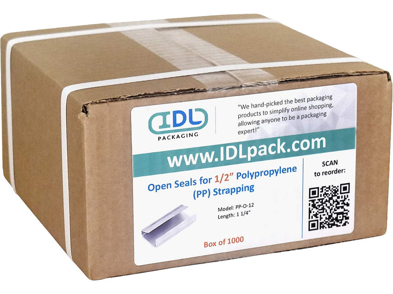 Open Polypropylene Strapping Seal, 0.5", 1000/Box (PP-O-12)