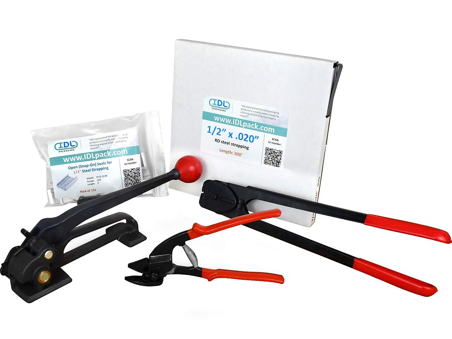 1/2" x 0.020" x 300' Steel Strapping Kit, Hand Grade (B.SSK.12.300)