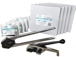 1/2" x 0.028" x 1000' Polyester Strapping Kit, Hand Grade (PM.PSK.12.1000)