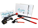 5/8" x 0.020" x 500' Steel Strapping Kit, Hand Grade (B.SSK.58.500)