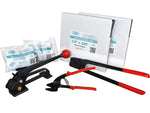 5/8" x 0.020" x 400' Steel Strapping Kit, Hand Grade (B.SSK.58.400)