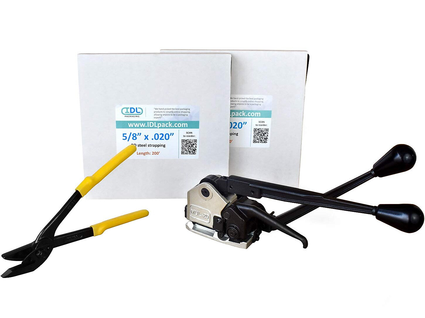 5/8" x 0.020" x 400' Steel Strapping Kit, Hand Grade (U.SSK.58.400)