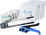 1/2" x 0.028" x 1000' Polyester Strapping Kit, Hand Grade (BM.PSK.12.1000)