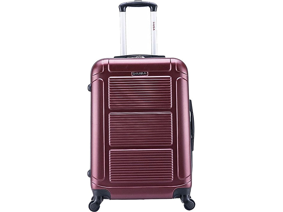 InUSA Pilot 24" Hardside Suitcase, 4-Wheeled Spinner, TSA Checkpoint Friendly, Wine (IUPIL00M-WIN)