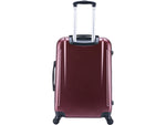 InUSA Pilot 24" Hardside Suitcase, 4-Wheeled Spinner, TSA Checkpoint Friendly, Wine (IUPIL00M-WIN)