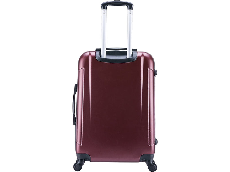InUSA Pilot 24" Hardside Suitcase, 4-Wheeled Spinner, TSA Checkpoint Friendly, Wine (IUPIL00M-WIN)