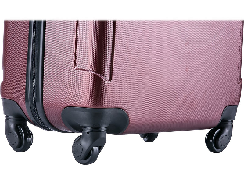InUSA Pilot 24" Hardside Suitcase, 4-Wheeled Spinner, TSA Checkpoint Friendly, Wine (IUPIL00M-WIN)