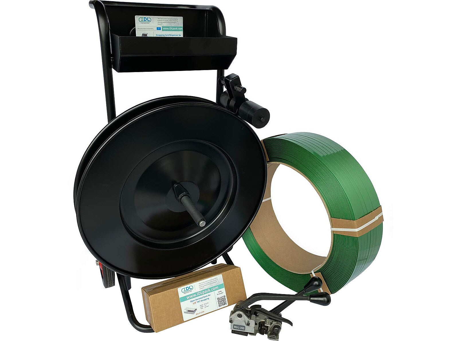 5/8" x 0.035" x 4000' Polyester Strapping Kit, 16" x 6", Hand Grade (B.PSK.58.4000-D)