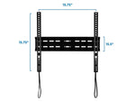 Mount-It! Fixed Wall TV Mount for LCD (Low Profile Slim), Lockable, Screen Size: 32"-55", 77 lbs. Max. (MI-3050)