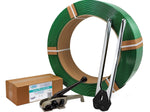 1/2" x 0.025" x 5800' Polyester Strapping Kit, 16" x 6", Hand Grade (C.PSK.12.5800)