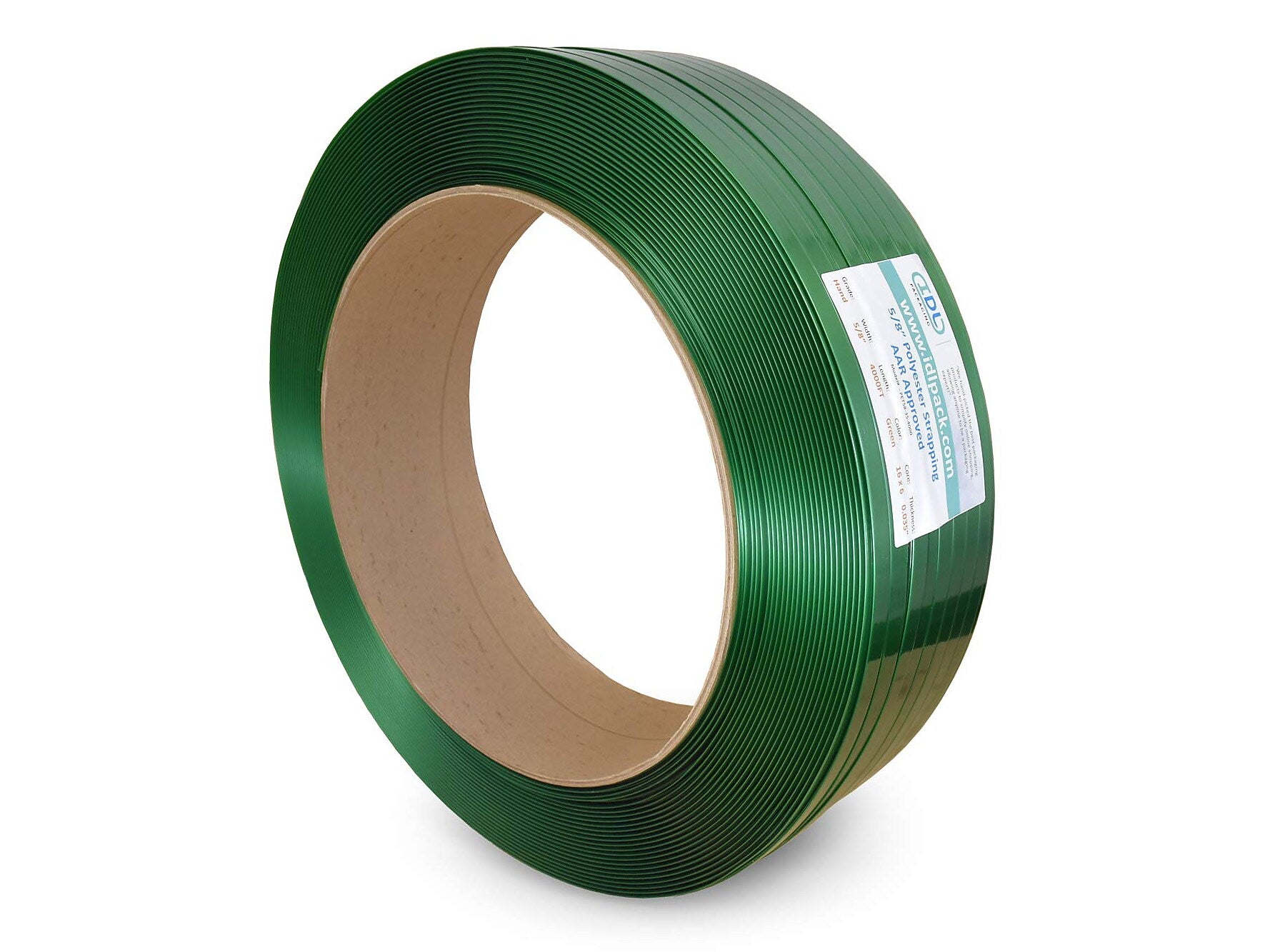 1/2" x 0.025" x 5800' Polyester Strapping Kit, 16" x 6", Hand Grade (C.PSK.12.5800)